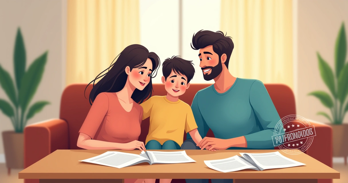 Família em casa com sensação de segurança após contratar seguro 