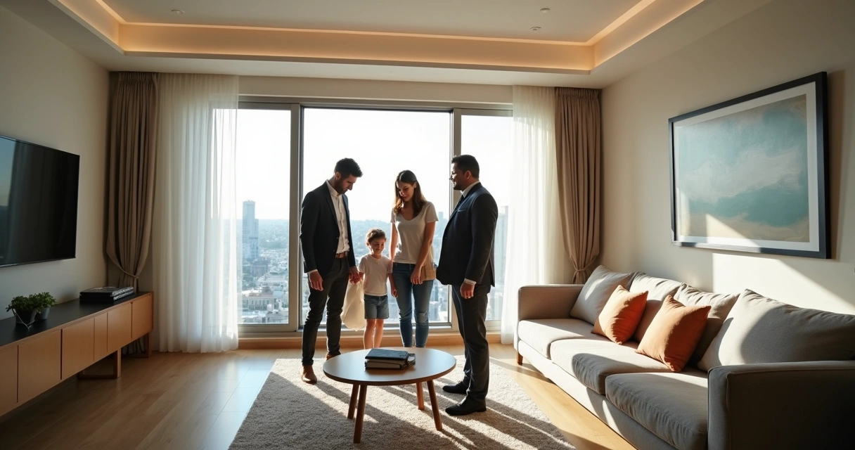 Família conhece apartamento decorado em visita guiada 