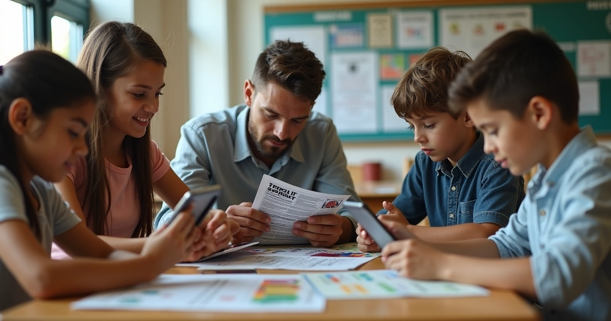 Pais analisando opções de escola de futebol digitalizada 
