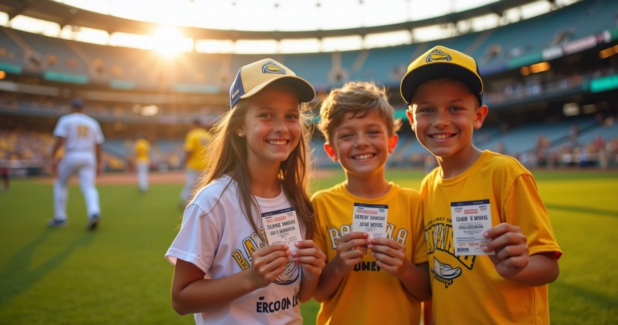 Famílias e crianças sorrindo em estádio durante jogo Banana Ball em Nashville 