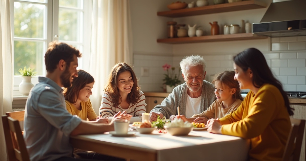 Diagram showing a family decision influence map
