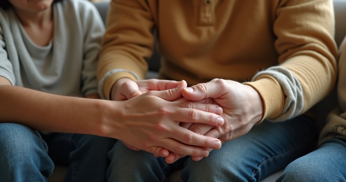 Three generations holding hands symbolizing legacy 