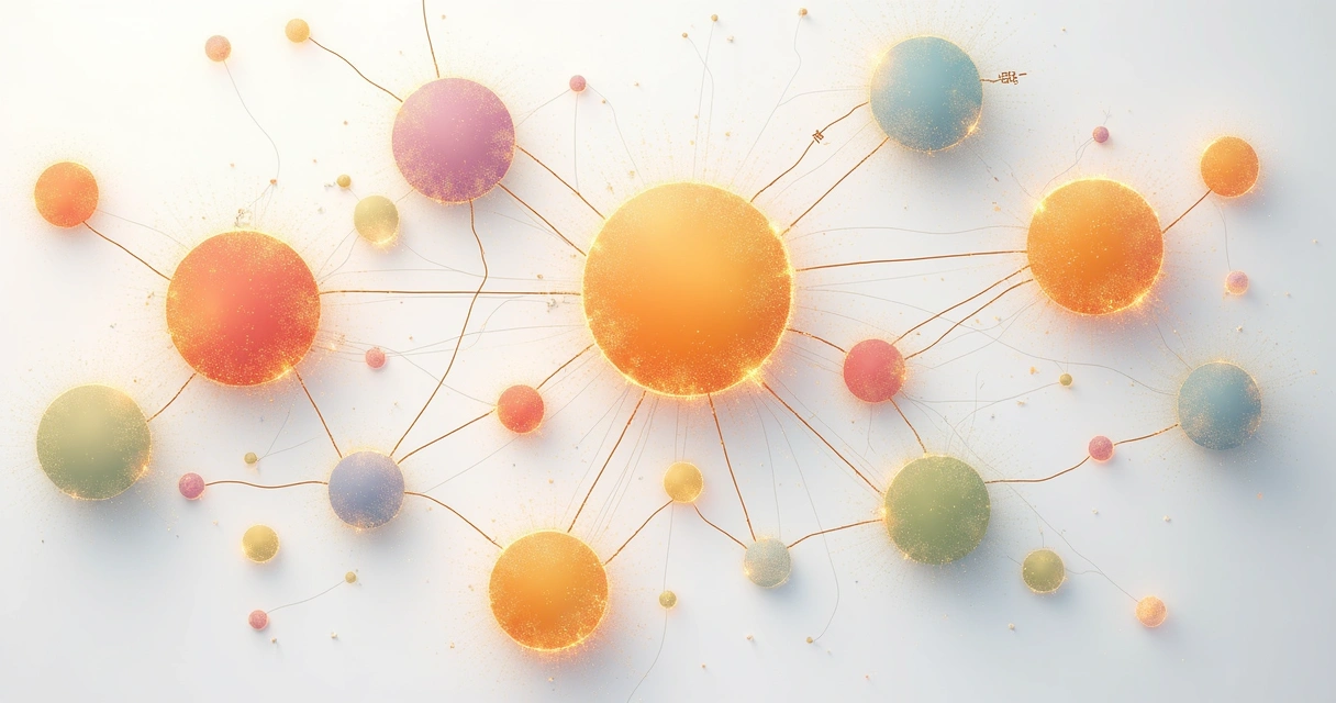 Diagram of a family constellation with colorful lines connecting members 