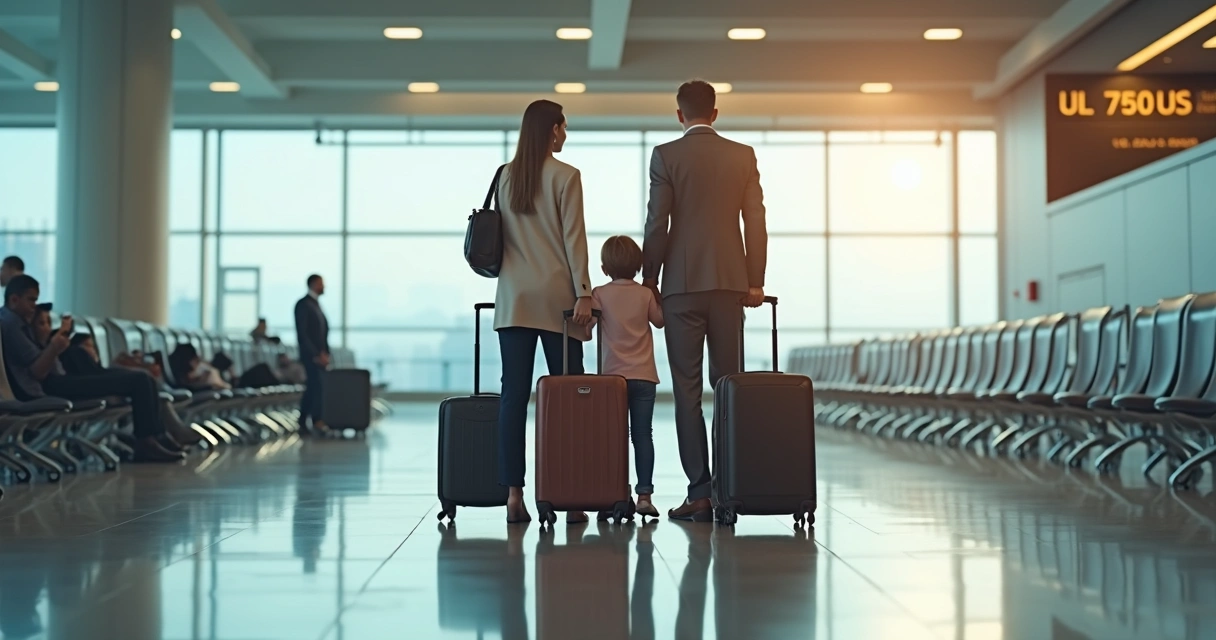Family preparing for relocation to the United States