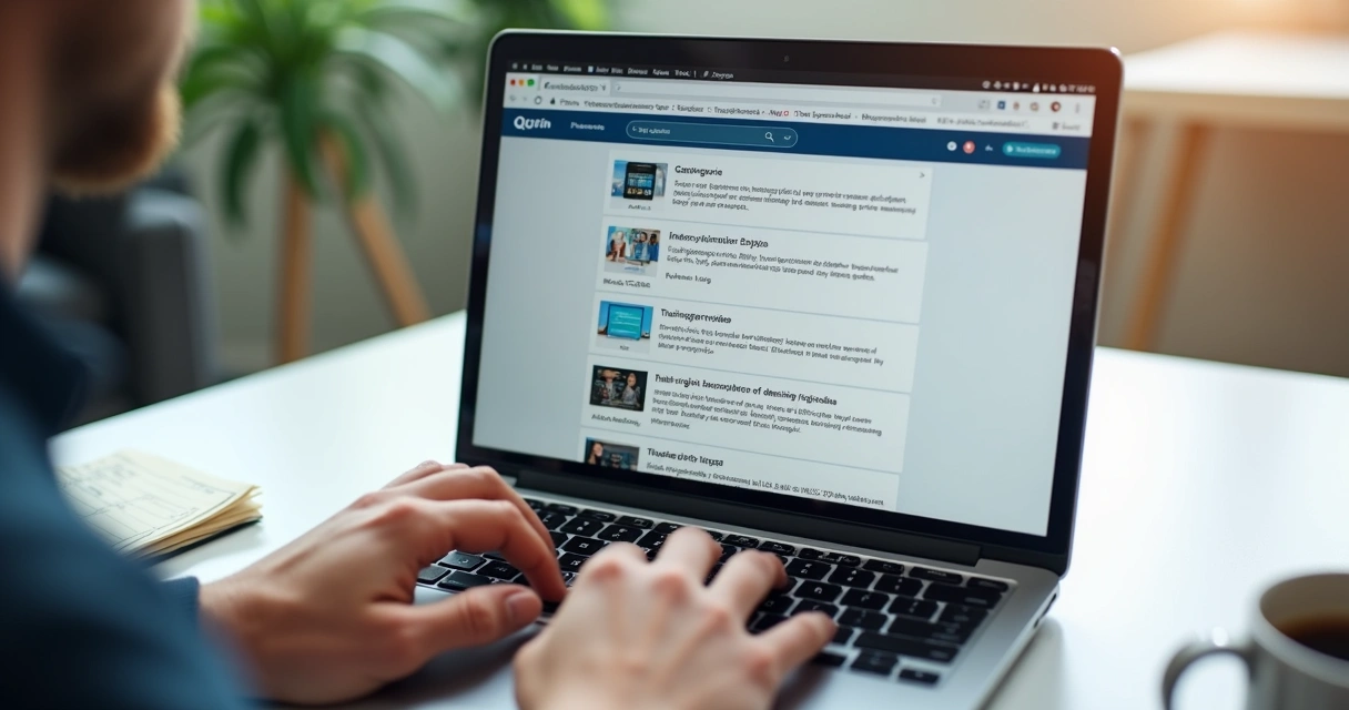 Cliente consultando FAQ e base de conhecimento online 