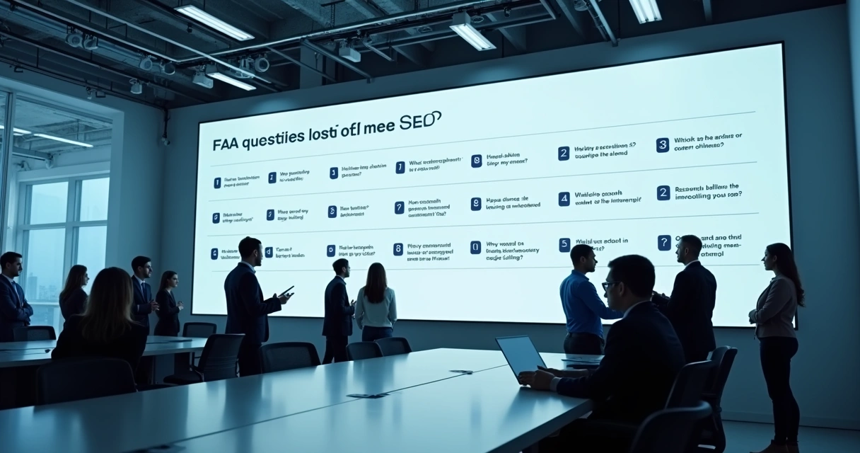 Painel de perguntas frequentes sobre SEO em destaque 