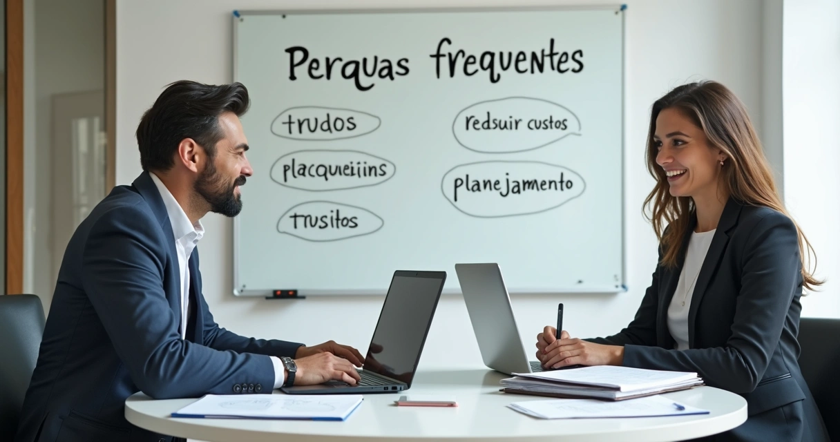 Duas pessoas conversando sobre redução de impostos empresariais 