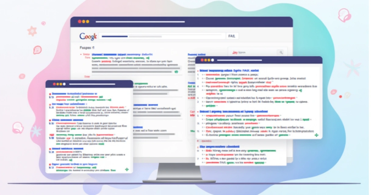 Ilustração de código Schema FAQ 