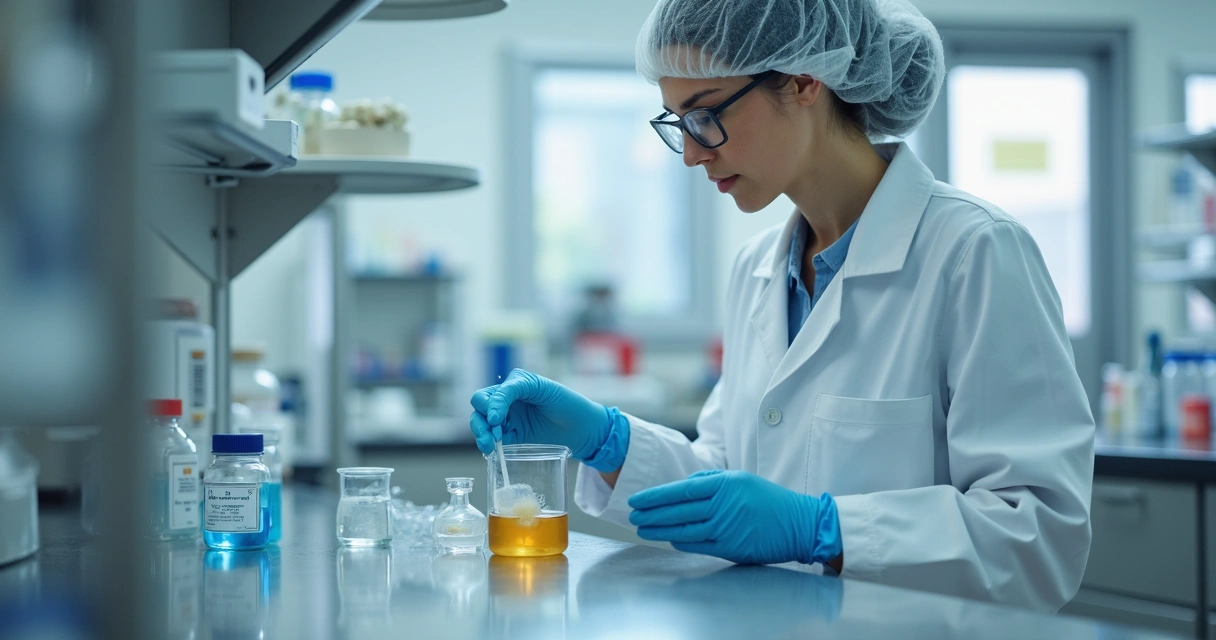 Farmacêutico preparando gel manipulado