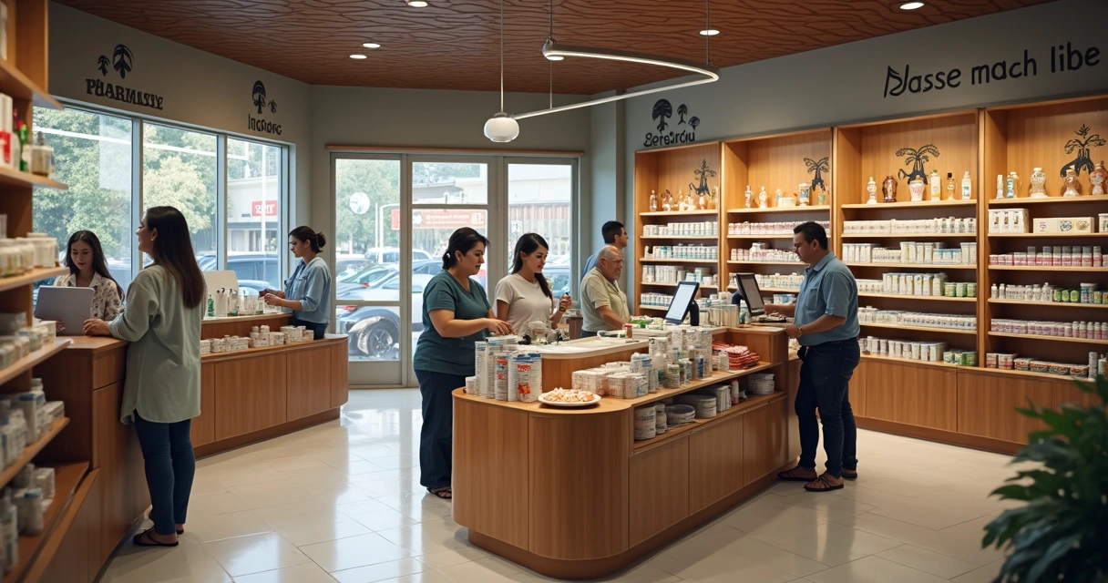 Farmácia moderna em cidade do interior nordestino 