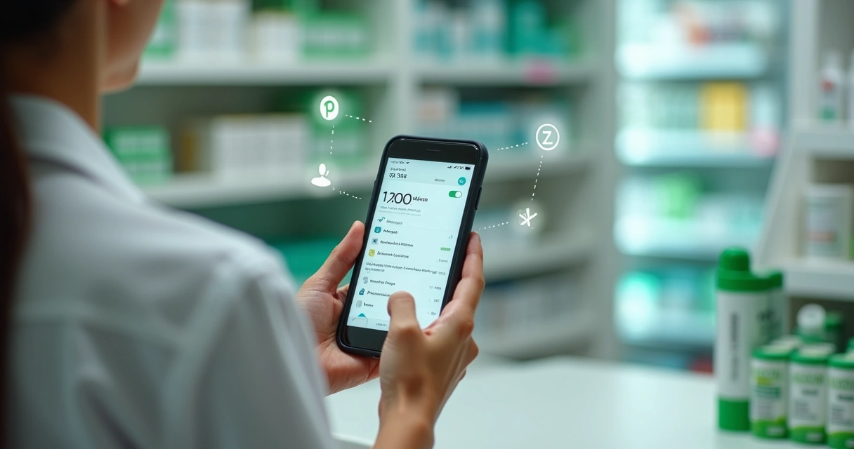 Pessoa enviando receita digital para farmácia pelo celular 