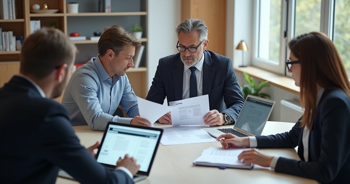 Profissionais analisando oposição ao registro de marca 