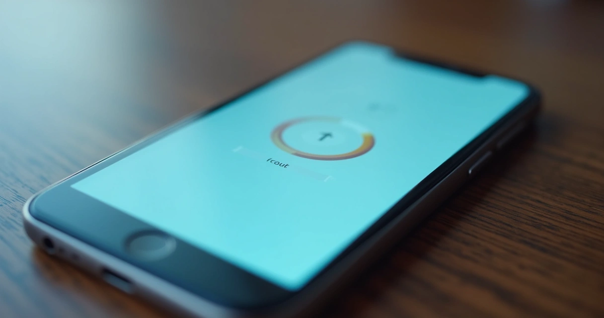 Landing page quickly loading on smartphone, modern design.