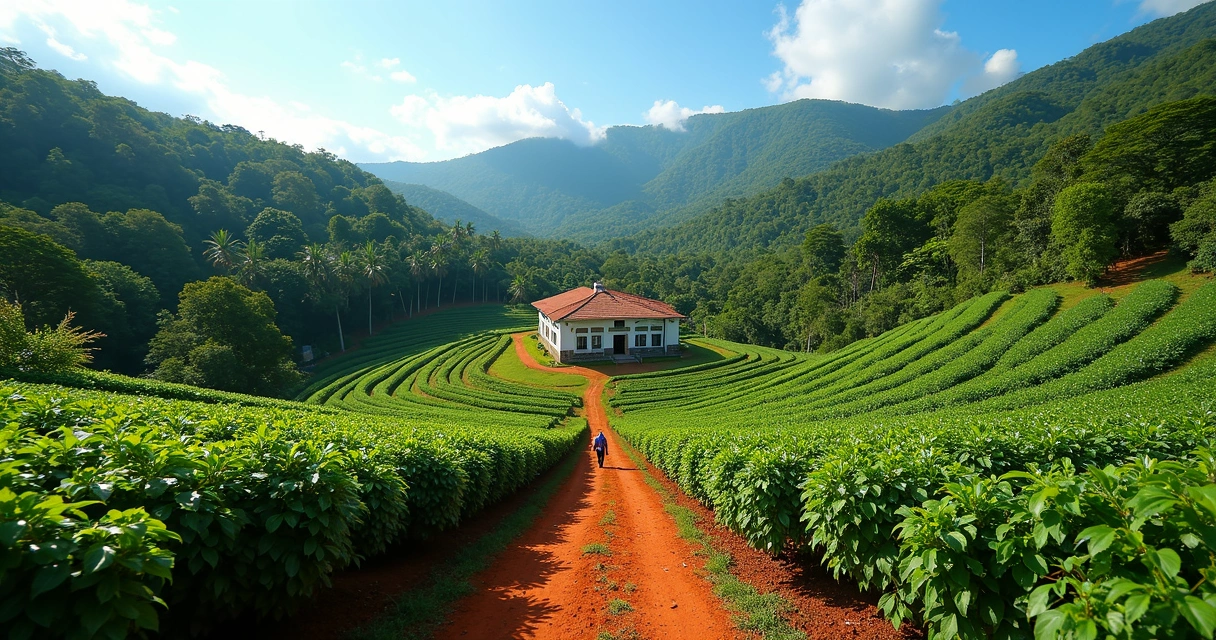 Plantação de café em fazenda do sul da Bahia 