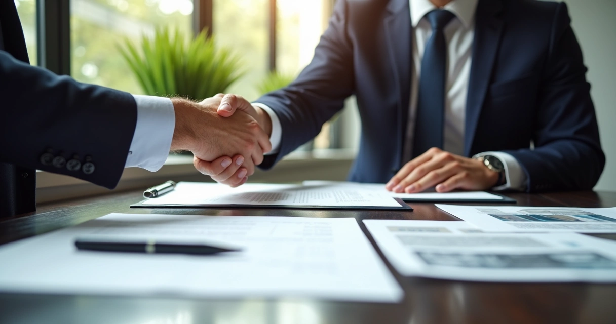 Gestor assinando contrato de outsourcing com fornecedor de impressão 