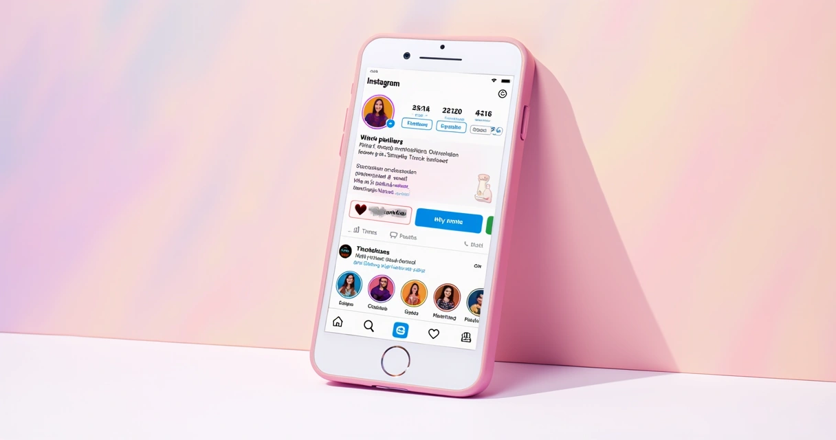Perfil do Instagram com reels, carrosséis e stories em destaque. 