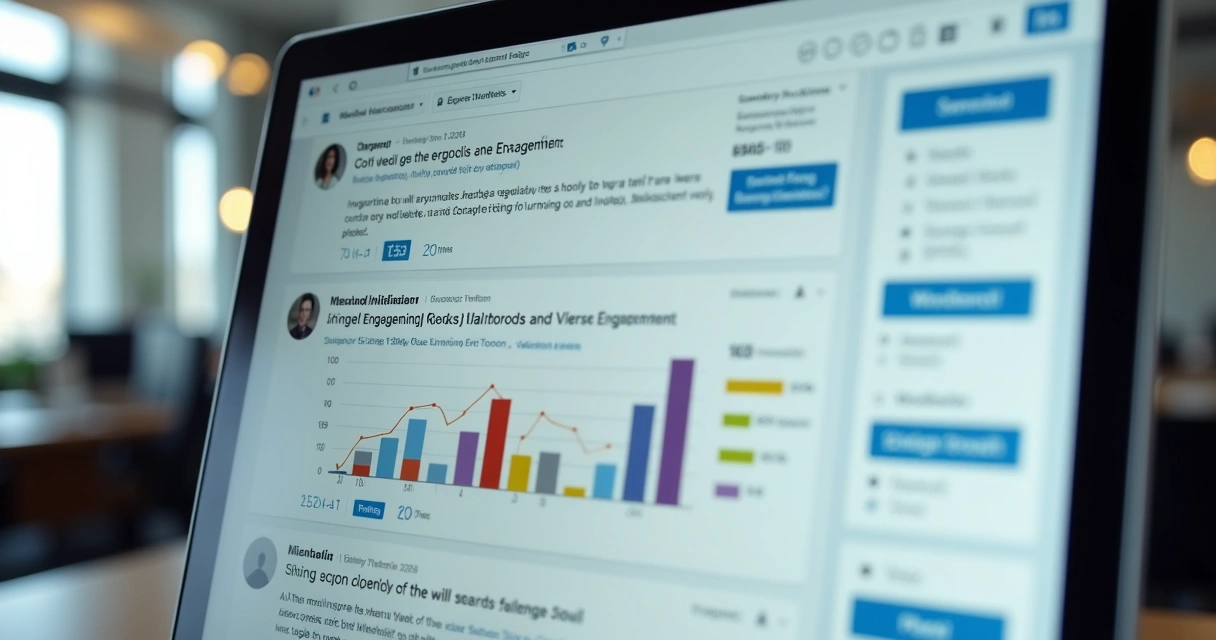 Feed LinkedIn com postagens constantes 