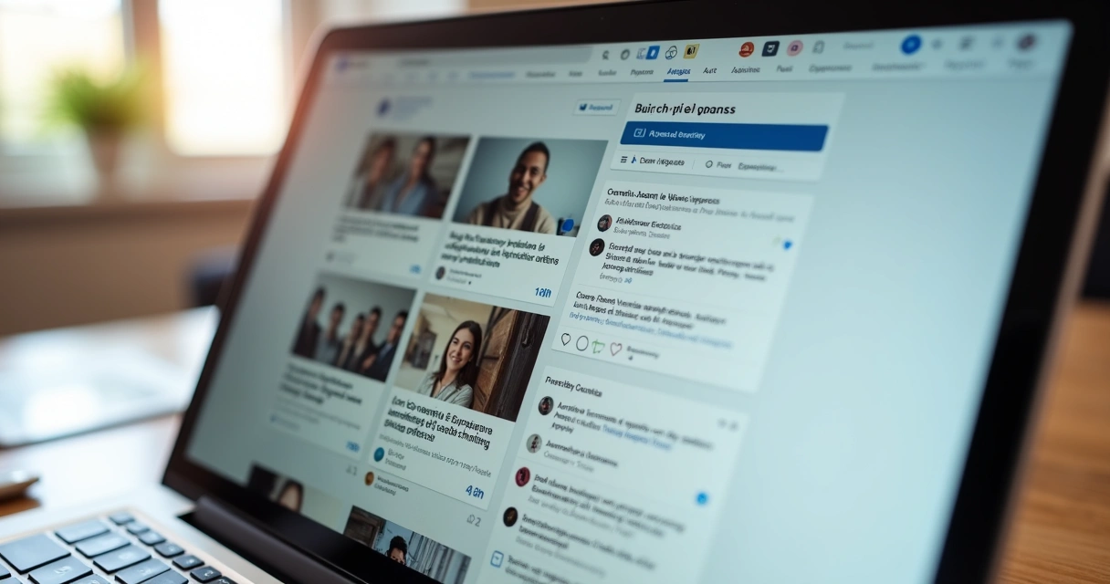 Feed do LinkedIn com posts de conteúdo freelancer em destaque. 