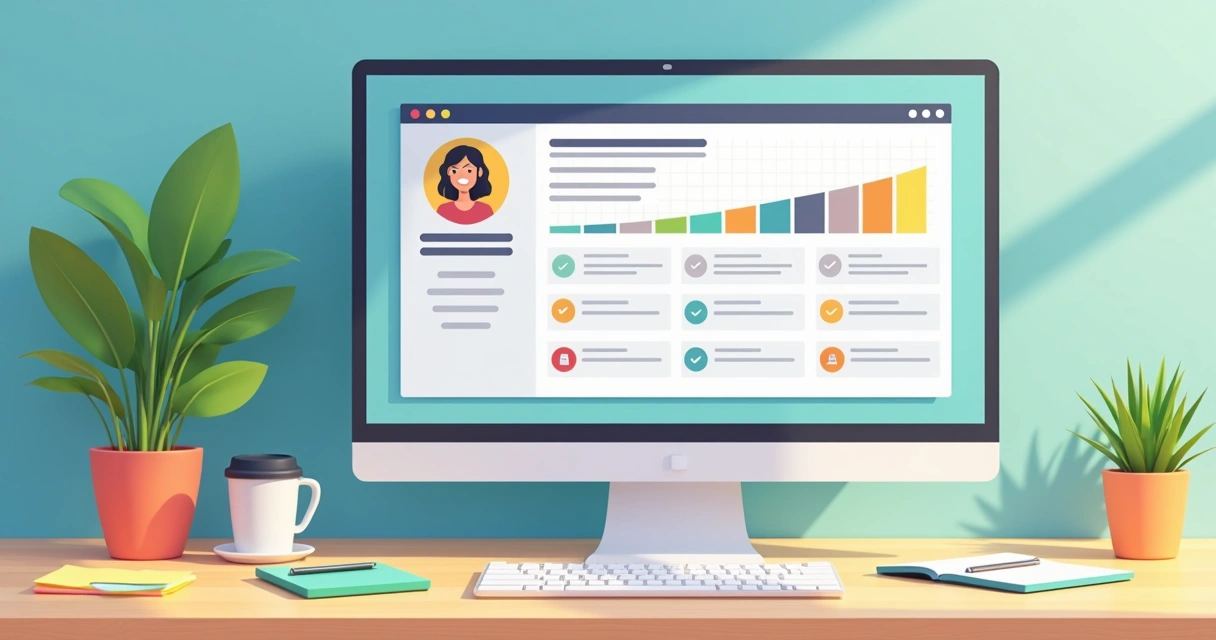 Candidate dashboard showing feedback with charts and comments