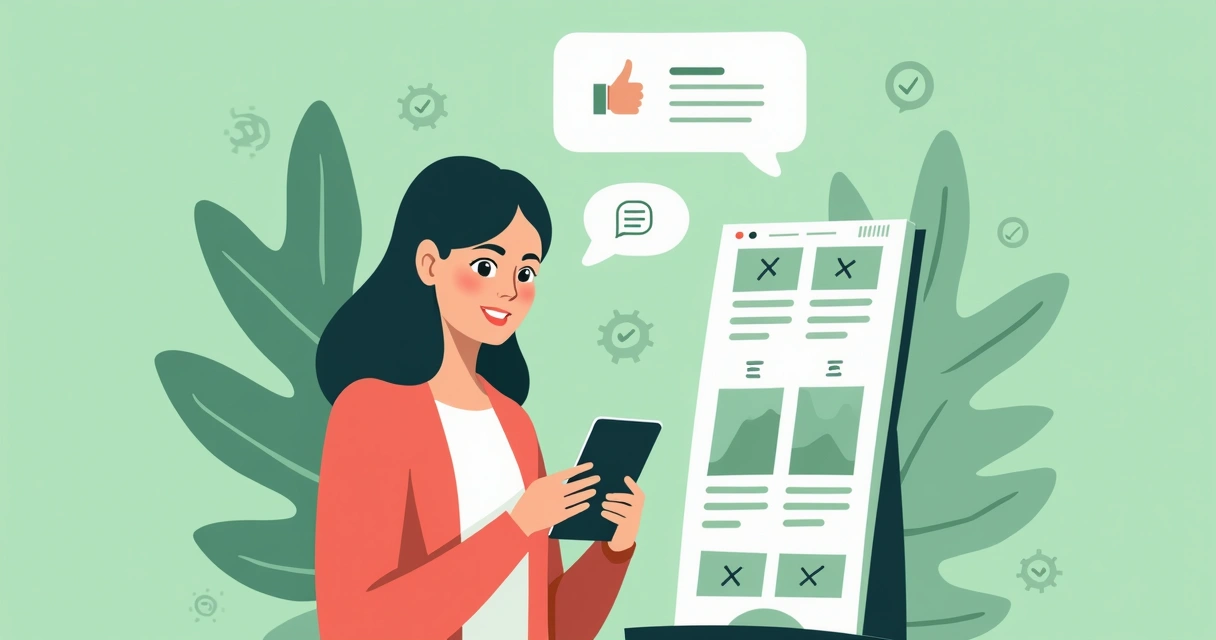 Cliente mexendo em catálogo do WhatsApp e dando opinião 