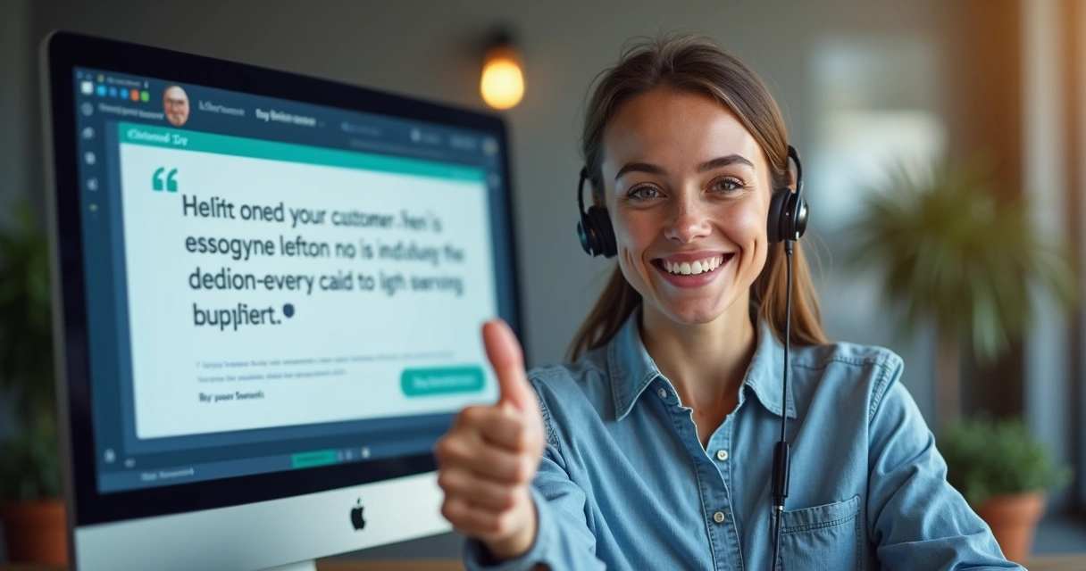 Depoimento de cliente satisfeito com atendimento em site 