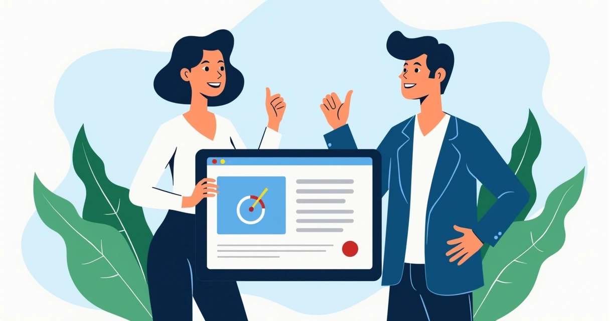 Cliente dando feedback positivo sobre landing page rápida 