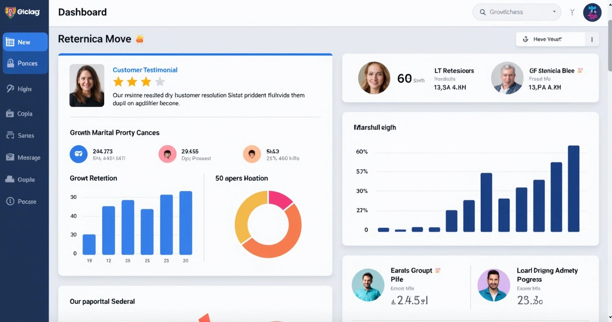 Depoimento de cliente em destaque em dashboard digital 