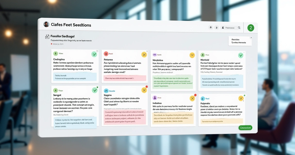 Painel de feedbacks categorizados por segmento