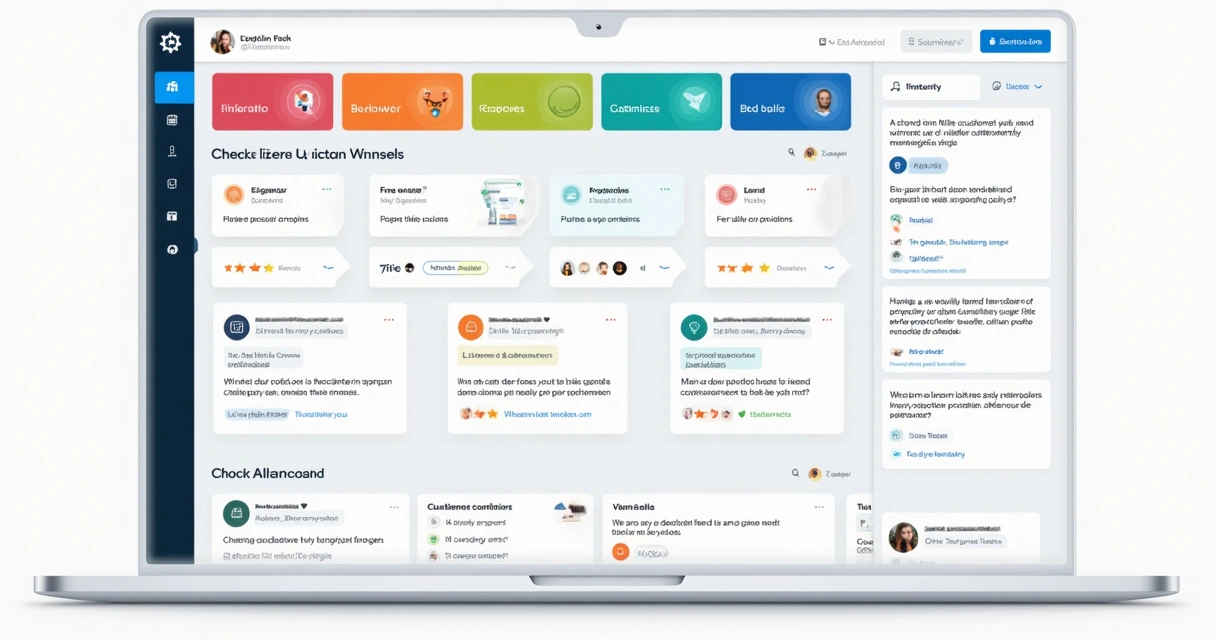 Feedback digital organizado em categorias visuais 