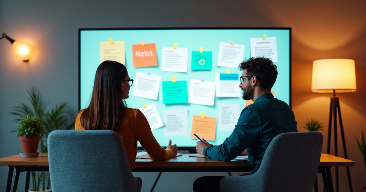 Pessoas analisando feedbacks do cliente em tela digital 