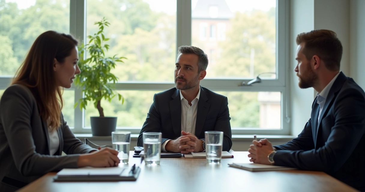 Reunião de feedback entre líder e equipe