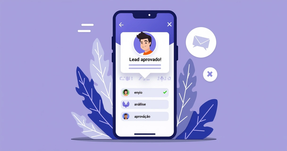 Mensagem de notificação de lead aprovado para parceiro SaaS 