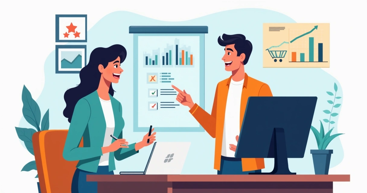 Instrutor corporativo dando feedback imediato a um funcionário durante treinamento prático 