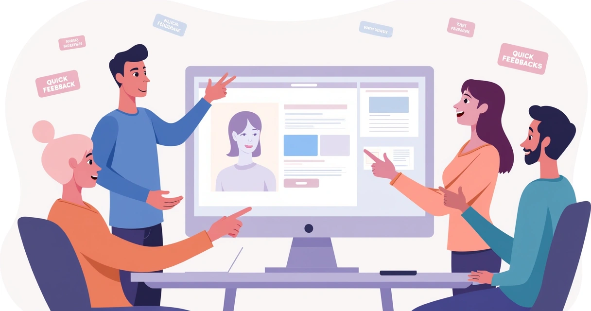 Usuários discutindo personalização de layouts do Notion em uma videoconferência 