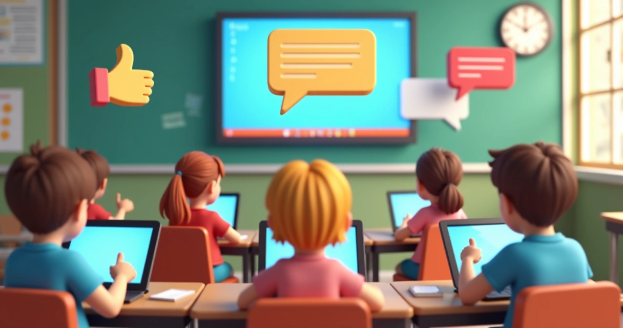 Estudantes assistem cortes de vídeo aula em tablets