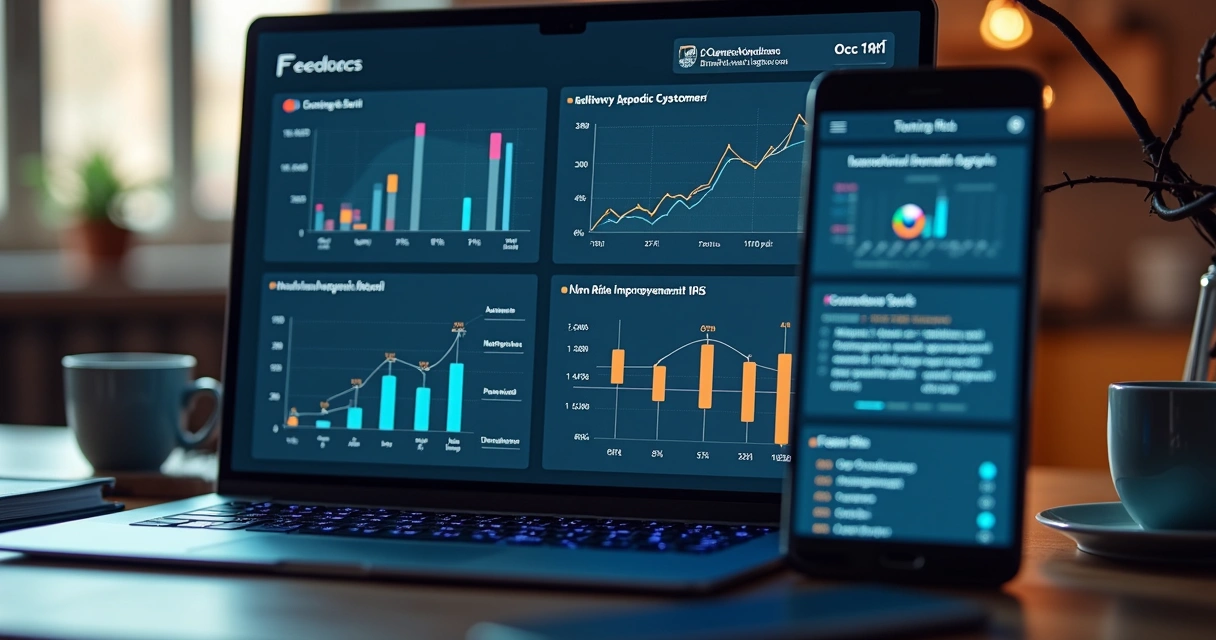 Painel de atendimento ao cliente com feedbacks categorizados