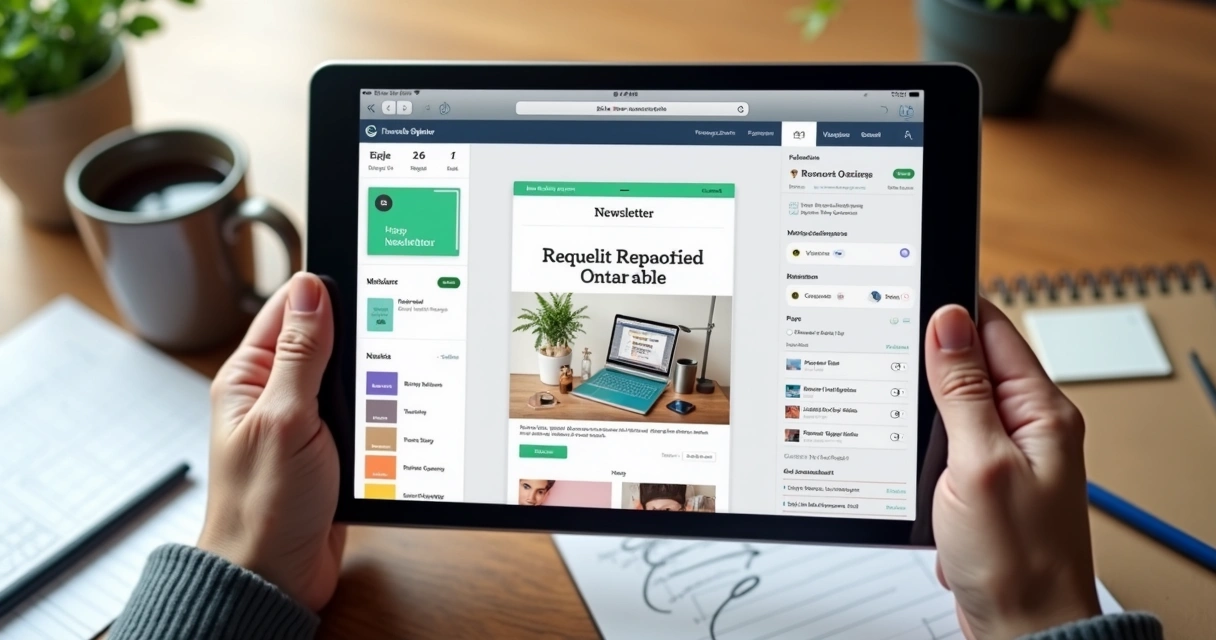 Interface de arrastar e soltar para criar boletins digitais 