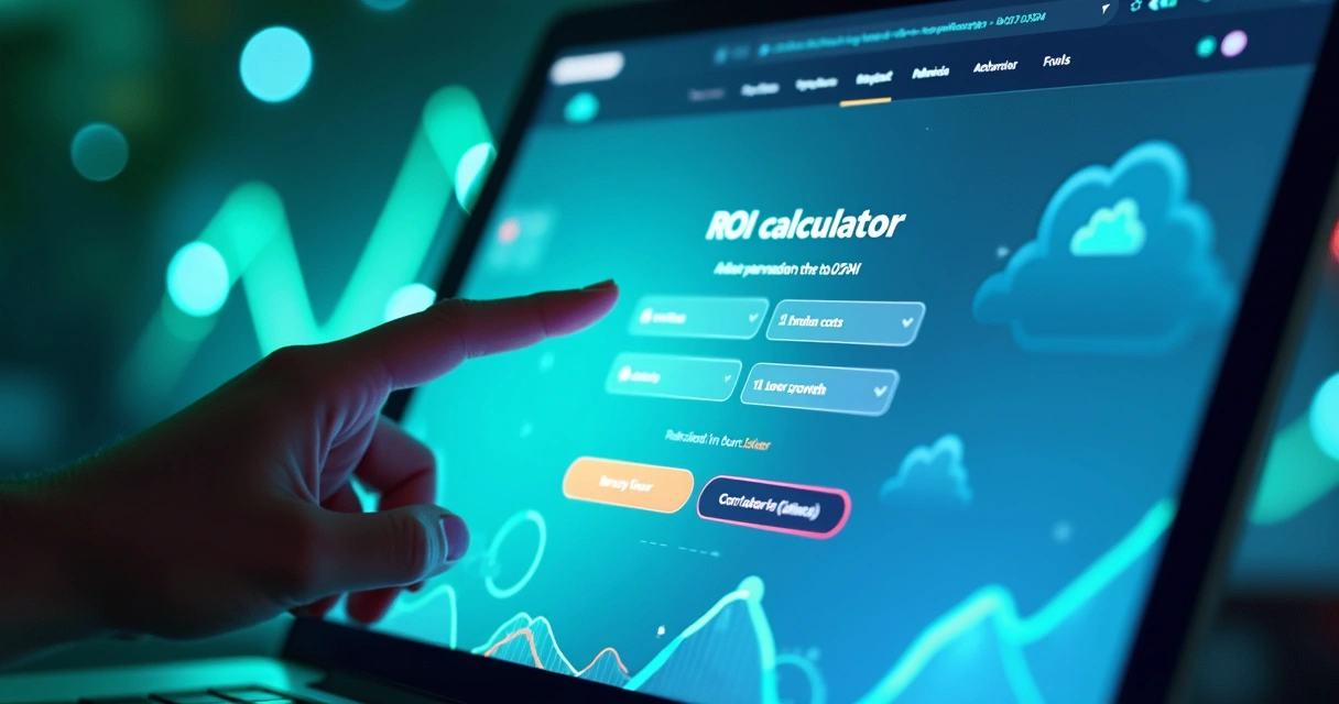 Calculadora de ROI gratuita em site SaaS 