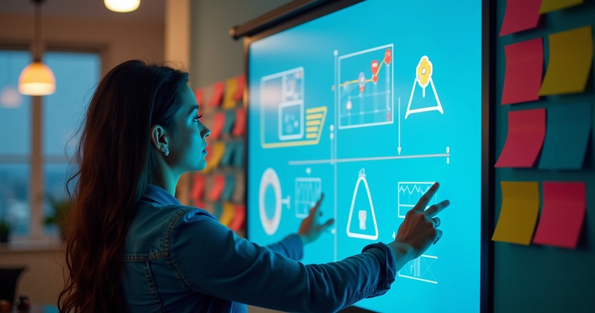 Telão com softwares de automação de marketing