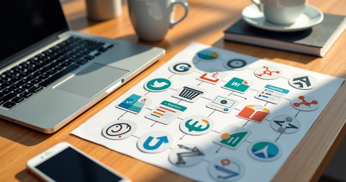 Ícones de ferramentas de automação acessíveis