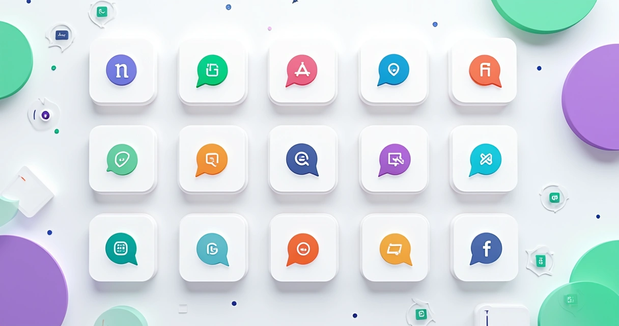 Painel com ícones de 12 ferramentas para automação no WhatsApp 
