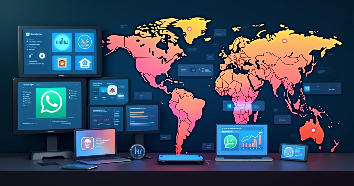 Telas ilustrando plataformas de automação digital no contexto brasileiro 