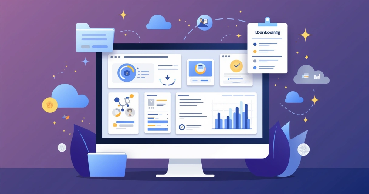 Gestão digital de onboarding em painel de controle 