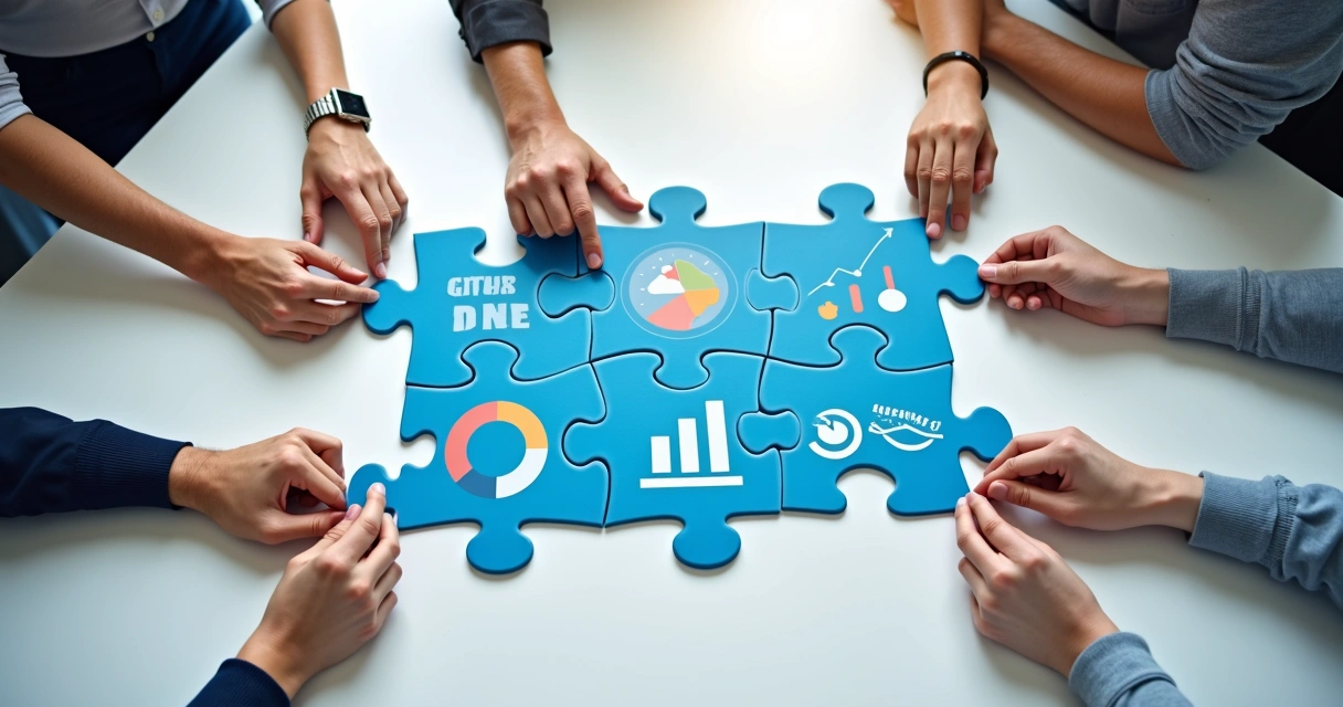 Equipe organizando ferramentas de CRM, BI e automação 