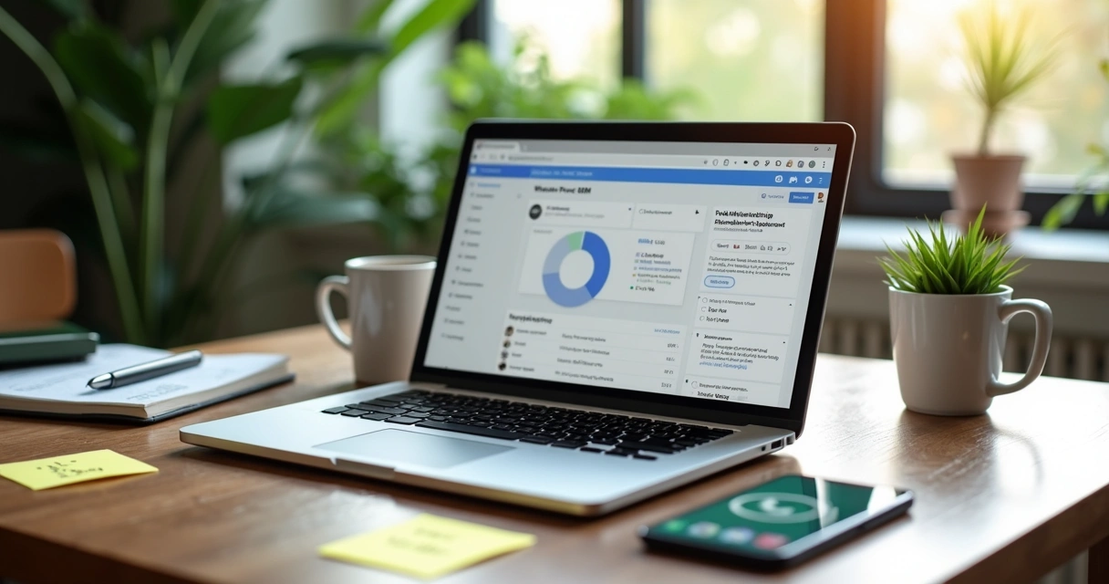 Tela com ferramentas gratuitas de CRM e WhatsApp 
