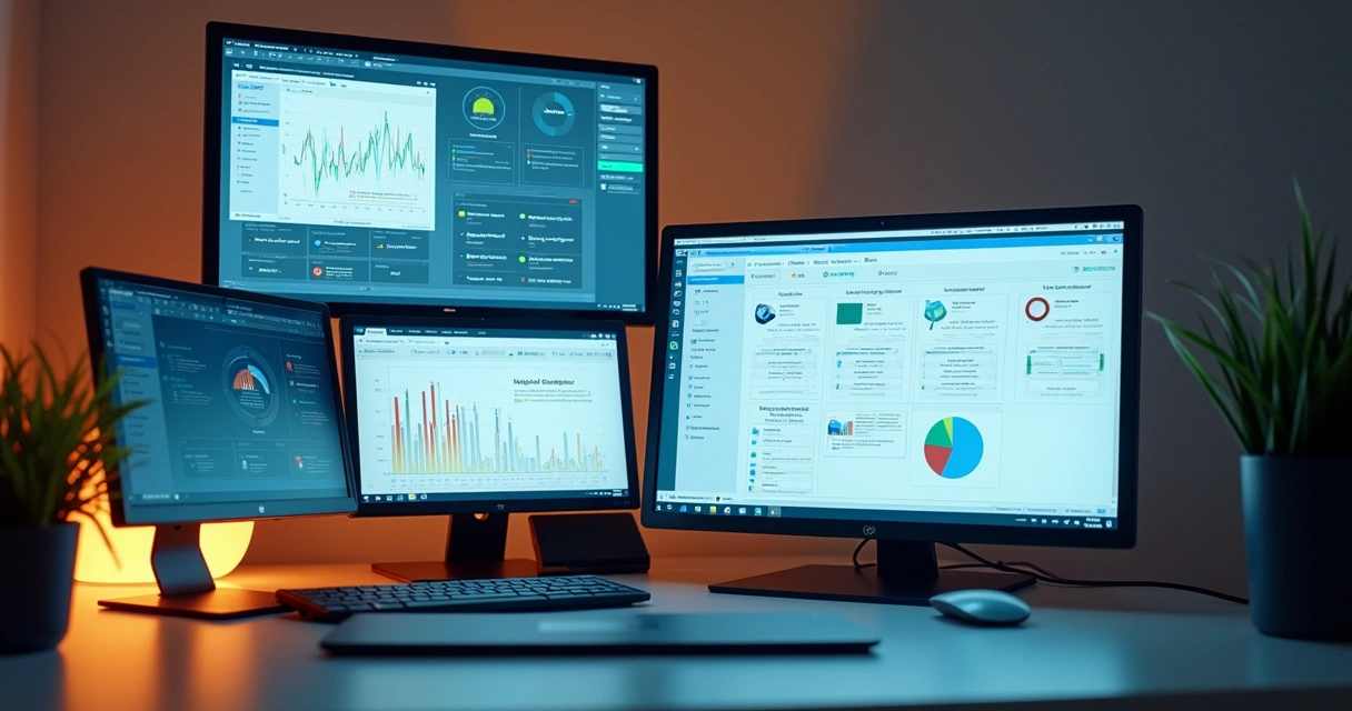 Ferramentas digitais de IA para marketing expostas em tela 