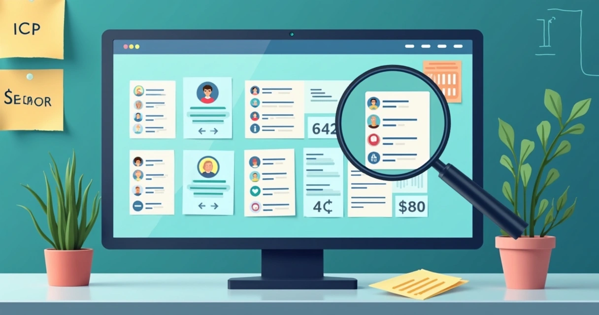 Análise visual de lista de leads segmentada 
