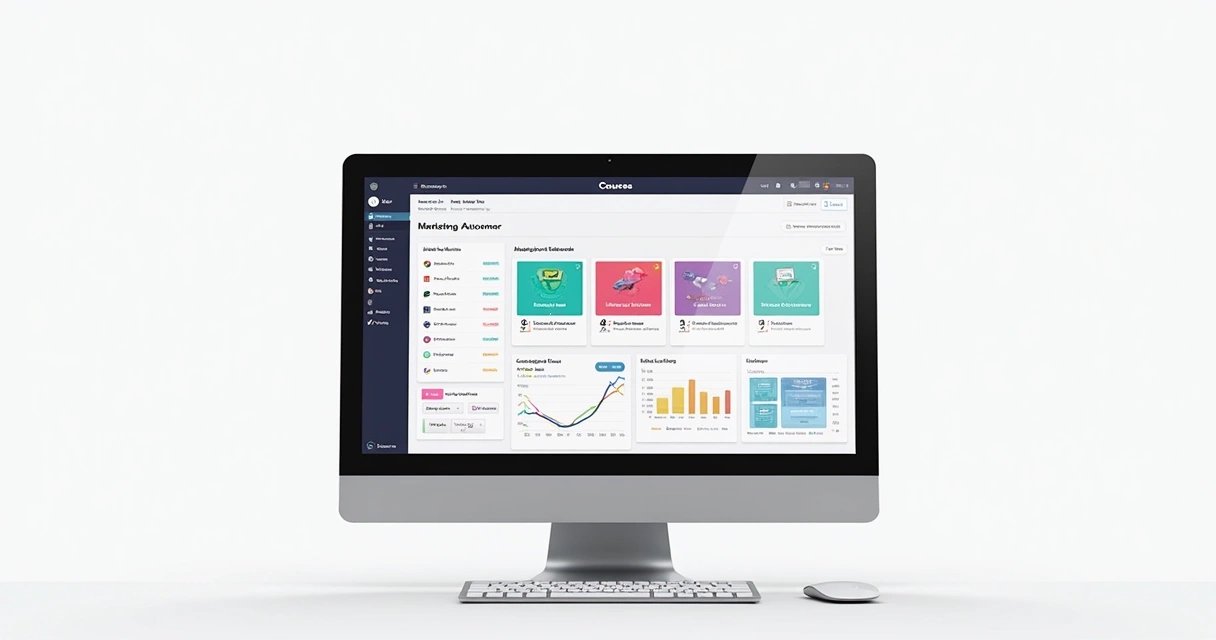 Painel com ícones de plataformas digitais 