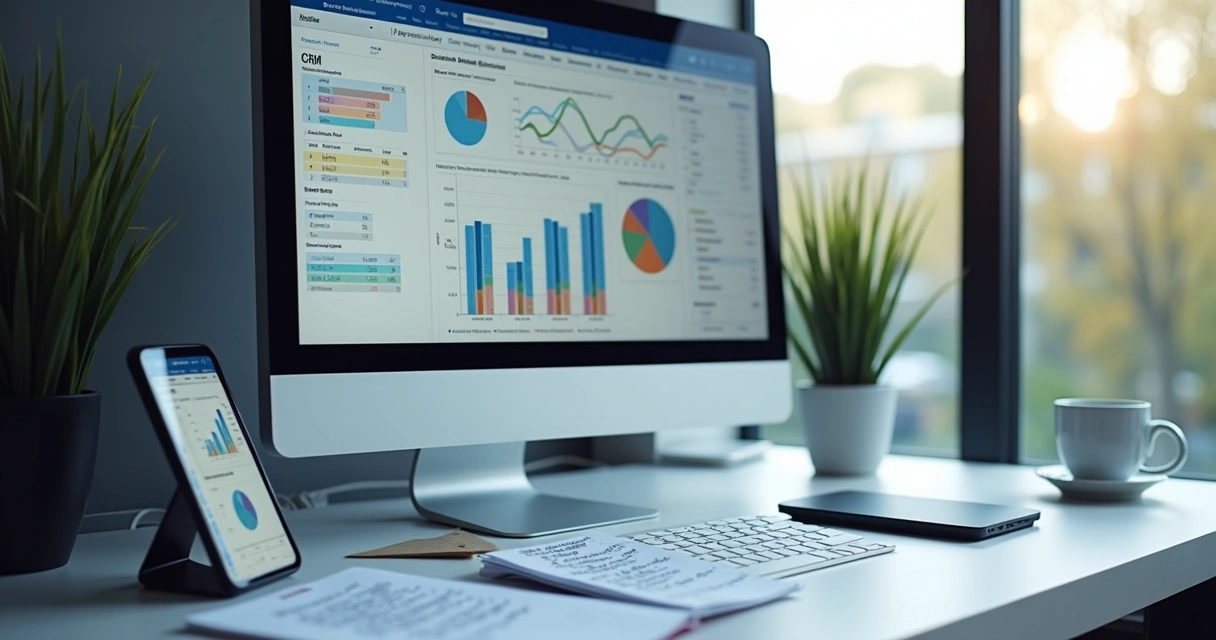 Ferramentas tecnológicas para SDR organizadas em uma mesa 