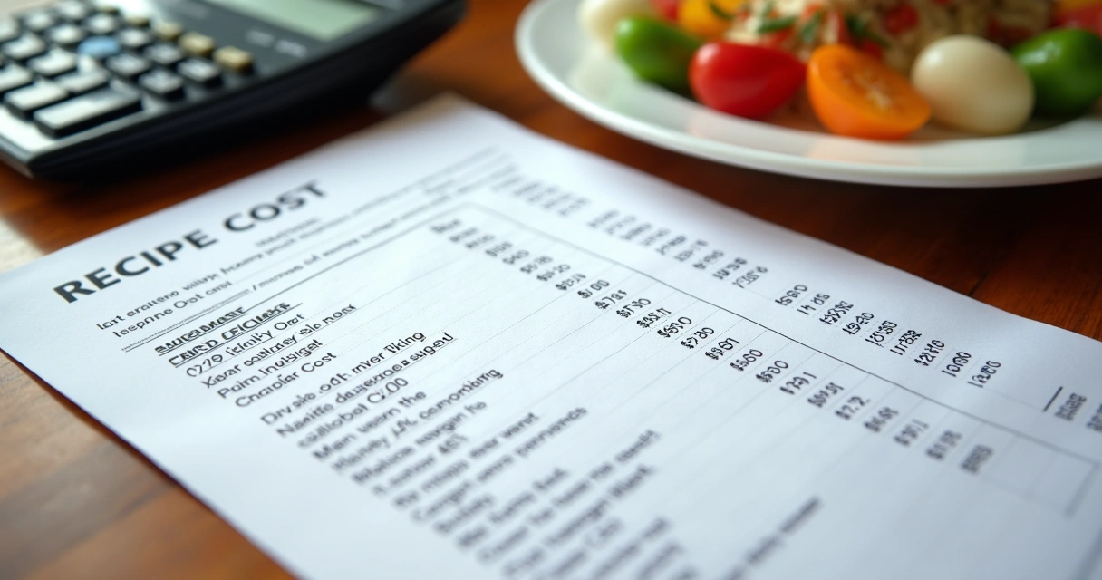 Ficha técnica detalhada com ingredientes, quantidades e custos para um prato de restaurante 